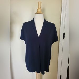 Womens size Medium H&M blouse navy blue